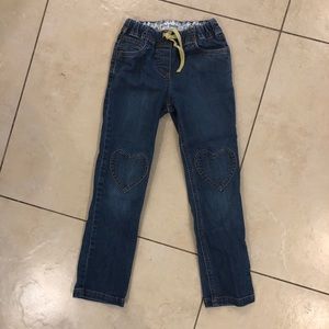 Mini Boden heart patch jeans